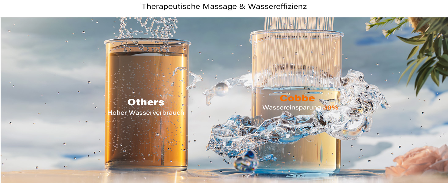 Фільтр для душу Cobbe з шлангом, високонапірна ручна лійка з 20-ступеневою фільтрацією, водозберігаючий душ з 6 режимами струменя, дощовий душ, що підвищує тиск, економний душ для жорсткої води (7.chrom01)