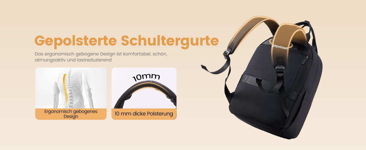 Сумка-рюкзак LOVEVOOK для жінок, рюкзак для ноутбука, шкільний рюкзак для підлітків, легкий рюкзак з підкладкою, велика робоча/навчальна сумка, рюкзак для подорожей, елегантний, чорний, 15,6 дюймів