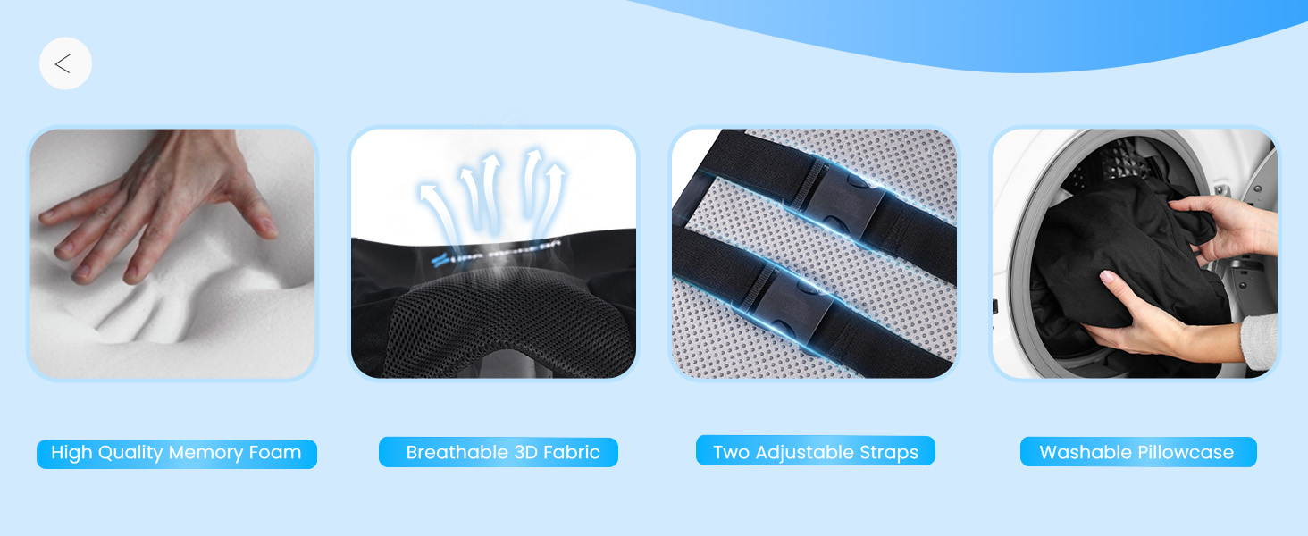 Подушка для попереку SUPA MODERN для офісного крісла та автосидіння, з піни Memory Foam, чорна, велика