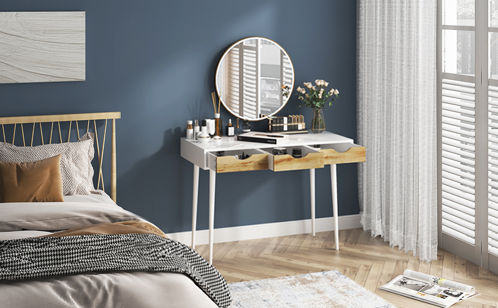 Стол письмовий з шухлядами 110 см SogesHome - білий, 110 x 50 см