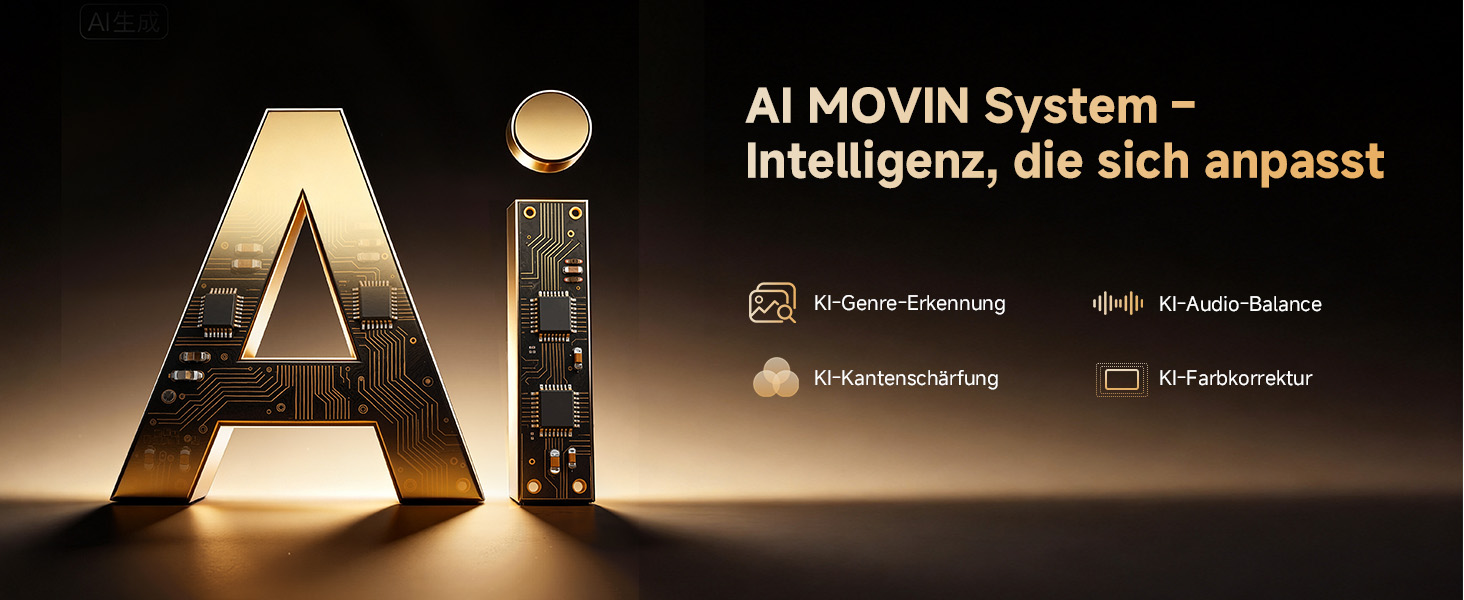 4K Smart проєктор KOGATA з Wi-Fi та Bluetooth, HDR10+, Автофокус, 6D Keystone. Підтримка Netflix, Dolby Audio. Для дому та вулиці, білий.
