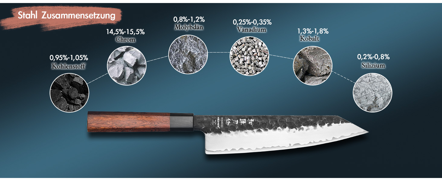 Професійний японський ніж Kiritsuke HEZHEN 21,5 см, кухонний ніж із 3-шарової дамаської сталі з восьмигранною ручкою з червоного дерева та дерев'яним чохлом