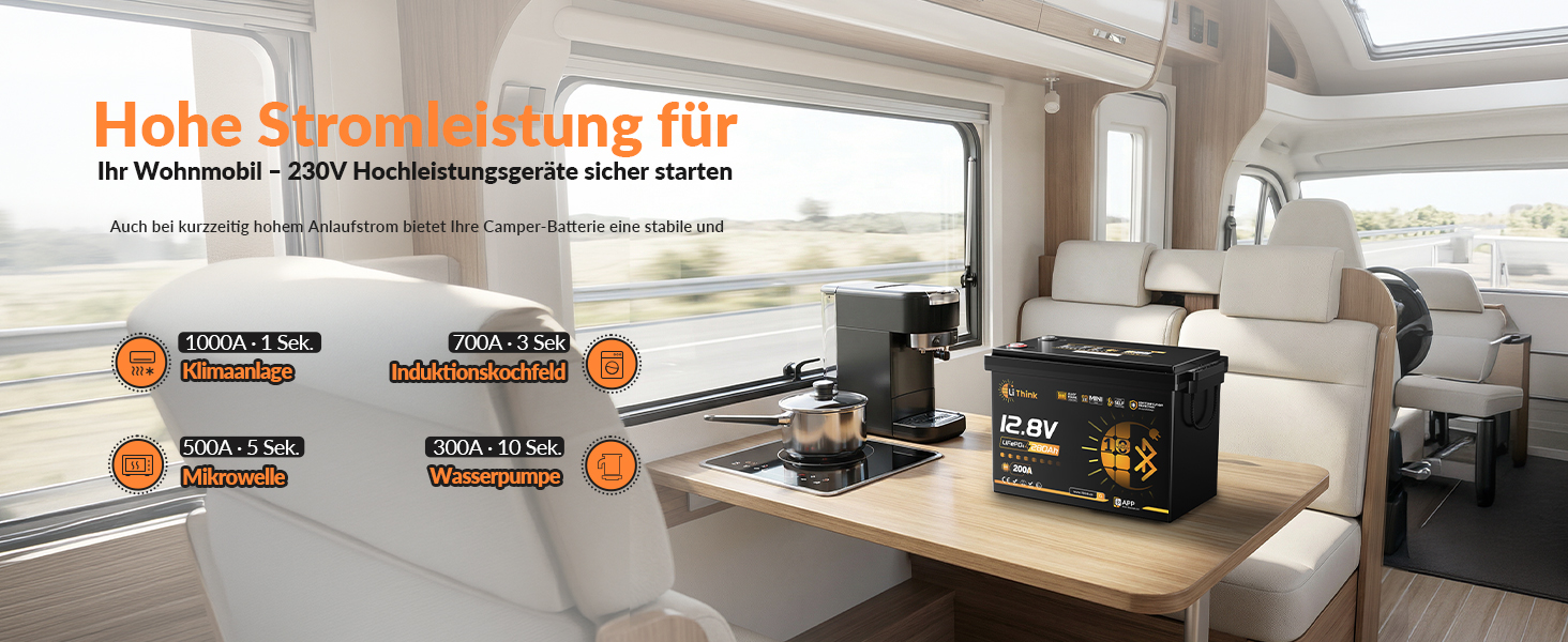 LiFePO4 акумулятор 12V 100Ah H190 ECE R10 з Bluetooth 5.4 для кемперів та будинків на колесах (12V 280Ah MINI)