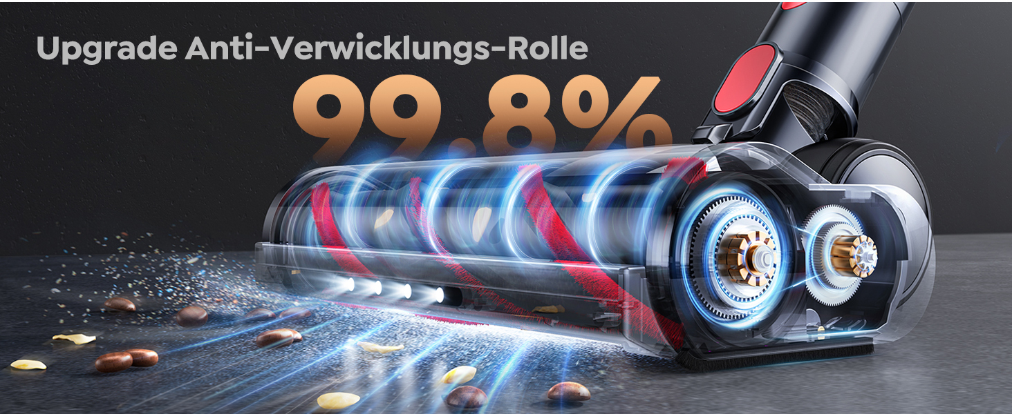 Акумуляторний пилосос SMOTURE 600W 50000Pa, бездротовий з міні-електрощіткою, для шерсті тварин, килимів, підлоги та авто - 65 хв роботи, сенсорний екран, функція ароматизації