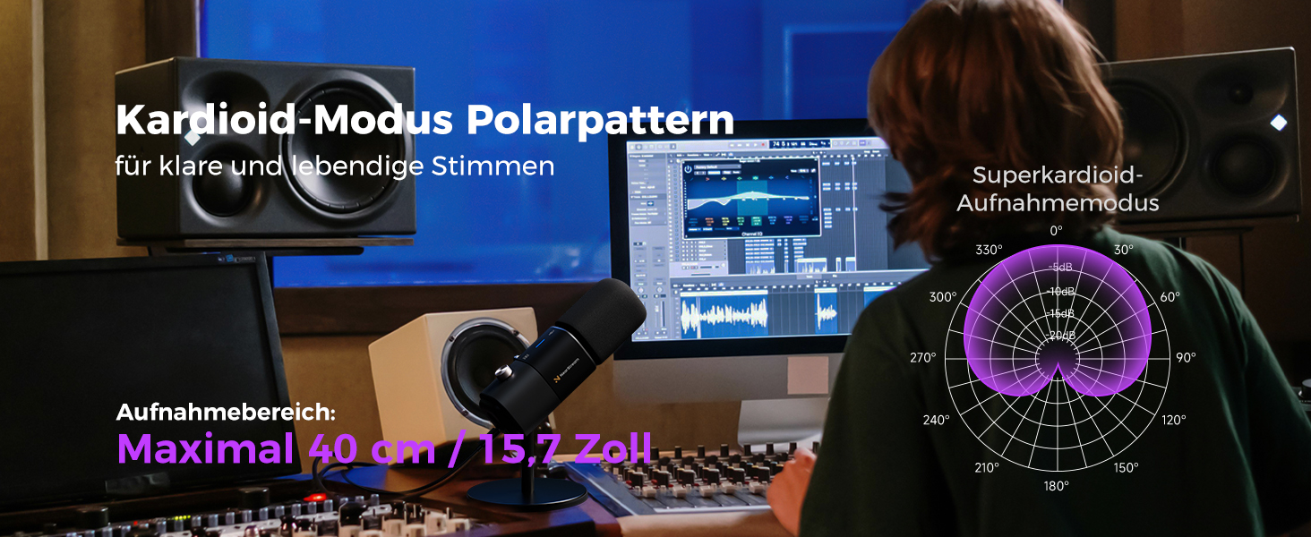 Kondensторний мікрофон NearStream AM25X USB/XLR зі стійкою: Набір для подкастів, стримінгу, студії та ігор на PC/PS5/PS4. З функцією моніторингу та шумозаглушенням.