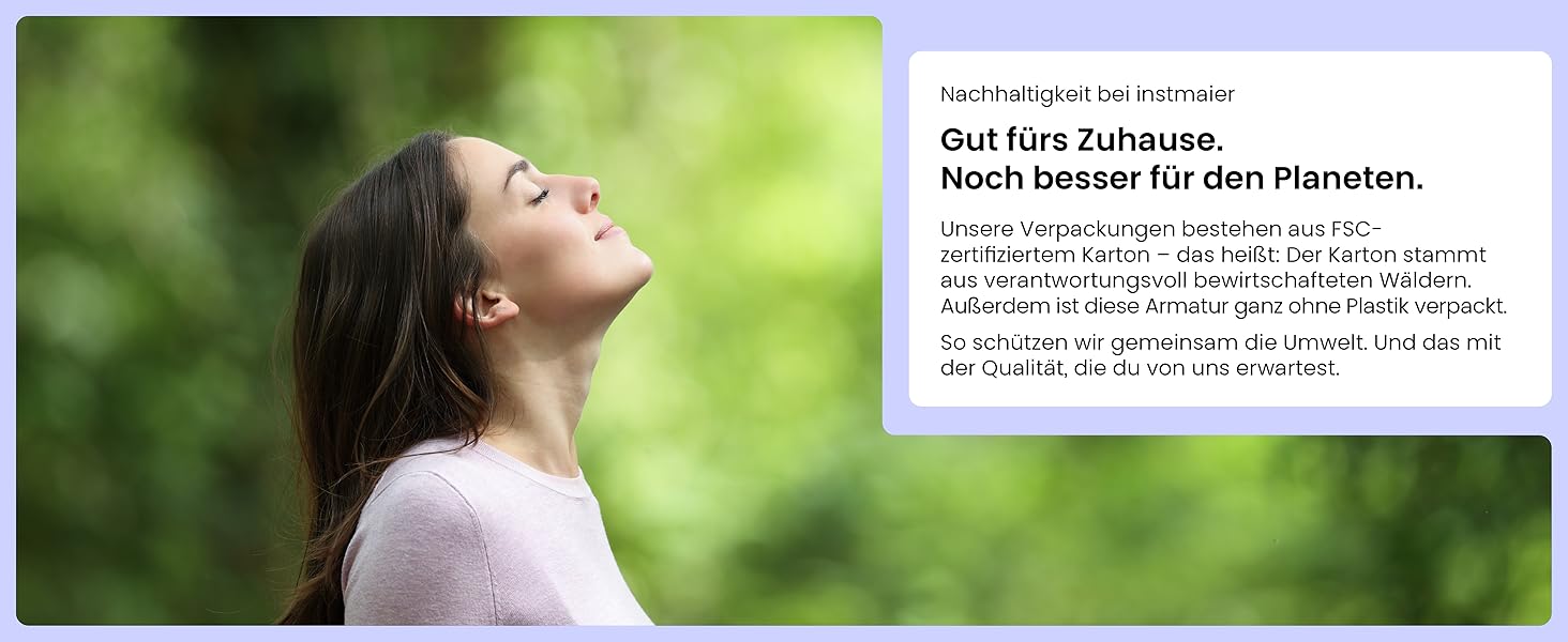 Змішувач для умивальника Instmaier Amelie | Змішувач для ванної кімнати | Однорідний змішувач з латуні (білий / хром)