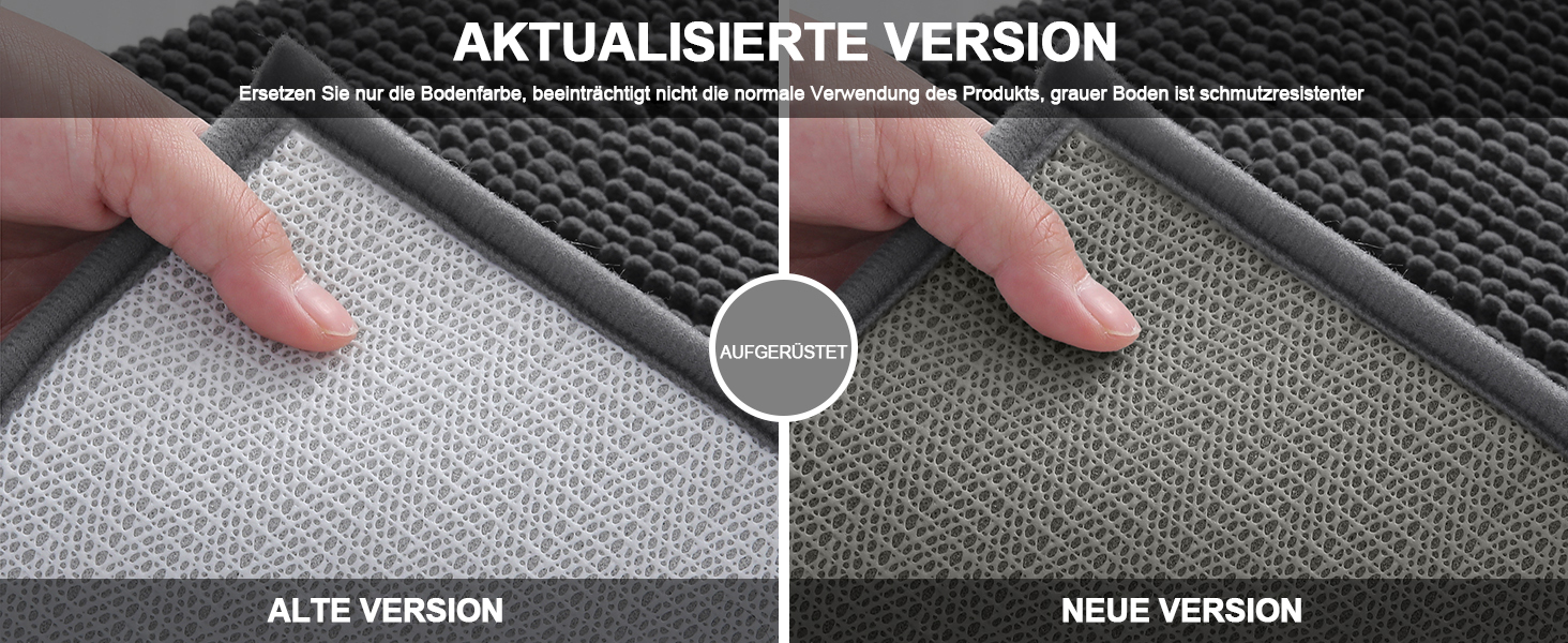 Набір килимків для ванної кімнати Homaxy з м'якої мазхі, 2 шт. (40x60 см + 60x90 см), антиковзаючі, сірі