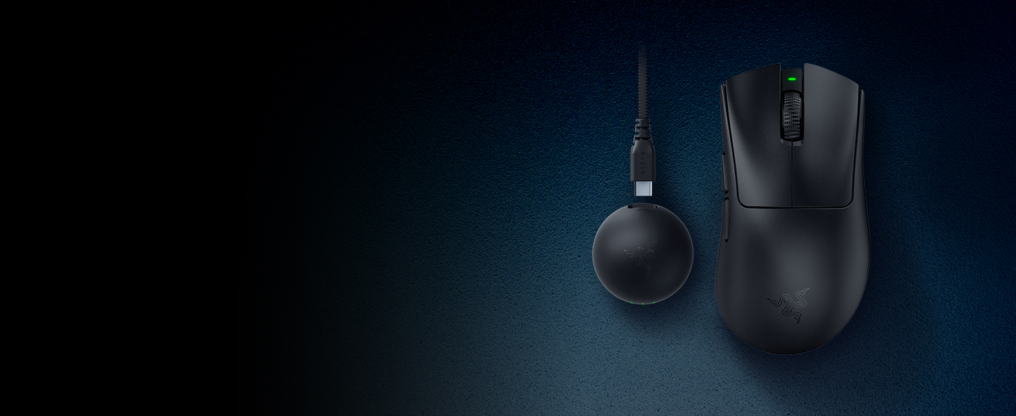 Ігрова бездротова миша Razer DeathAdder V4 Pro — ергономічна, ультралегка (55г), 26K DPI, HyperSpeed, чорна