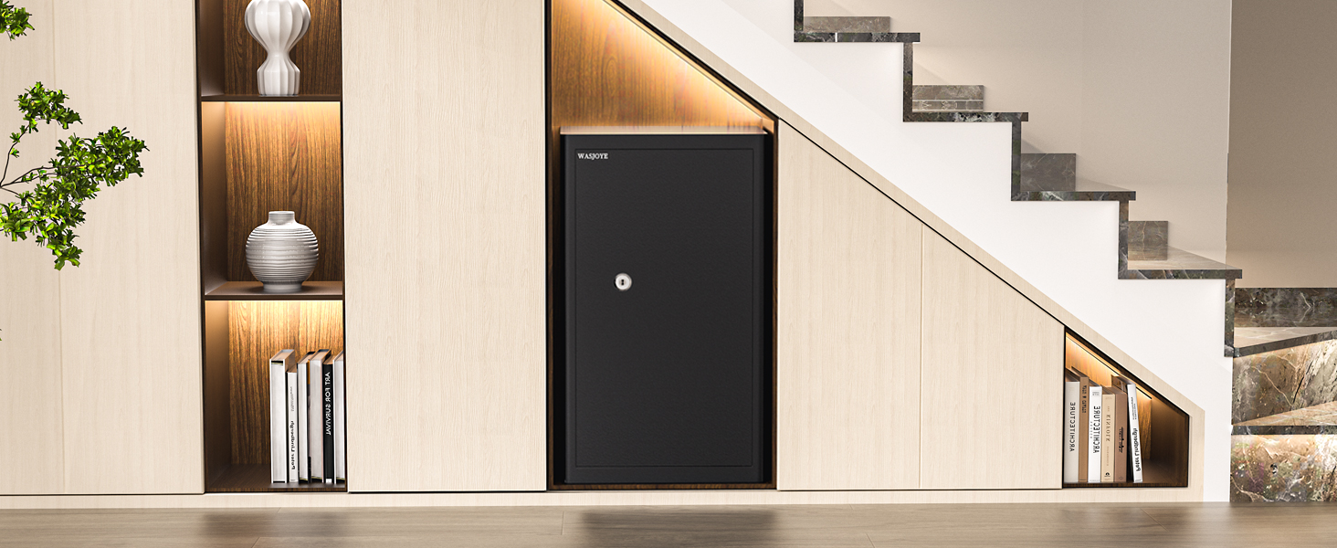 Safe Tresor WASJOYE: Сейф для дому та офісу з ключем, 49L, 45x35x31 см