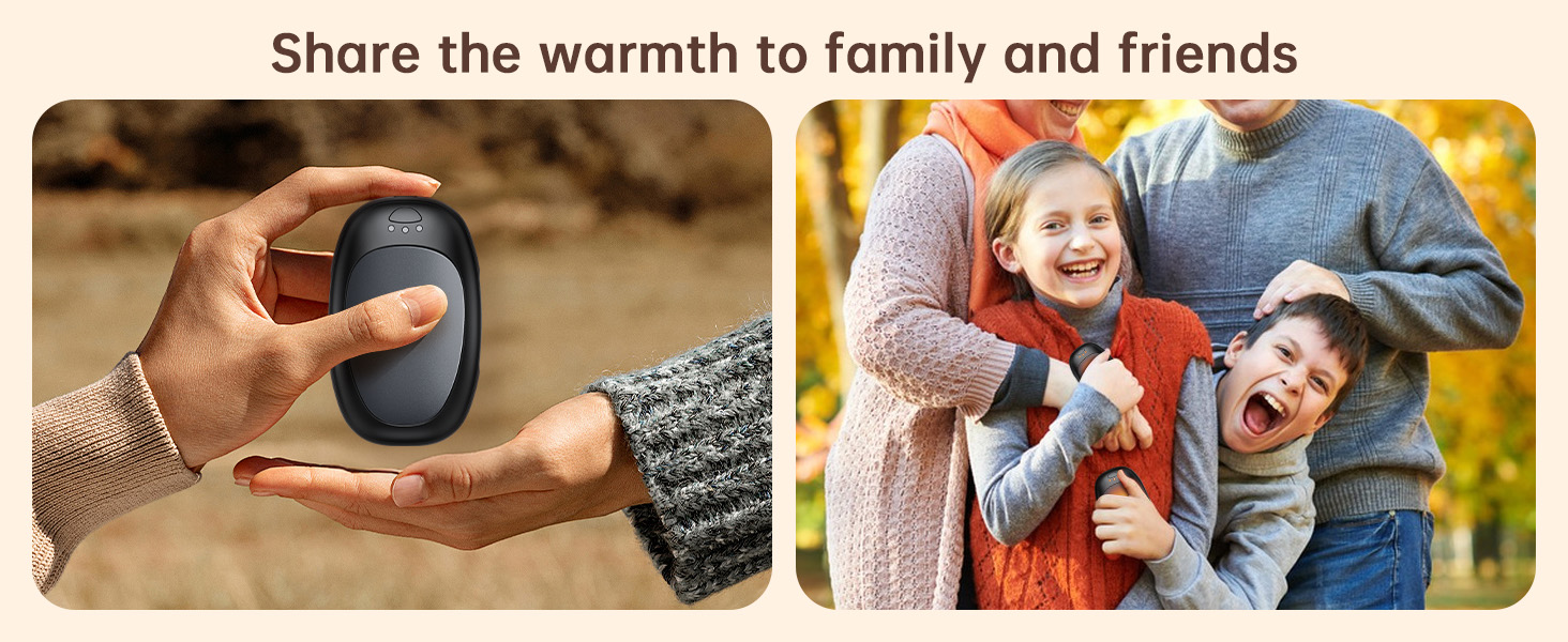 Jonwall Електричні грілки для рук, перезаряджувані, 2 шт. у наборі, USB, портативні, 3 рівні нагріву, для кемпінгу, полювання, гольфу, подарунок для жінок та чоловіків (сірі)