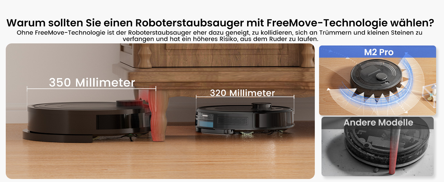 Робот-пилосос LEFANT M2 Pro з вологою тканиною, 5000Pa, лазерна навігація, LiDAR dToF, 150 хв, розпізнавання килимів, керування через додаток/голос, для видалення шерсті тварин, чорний