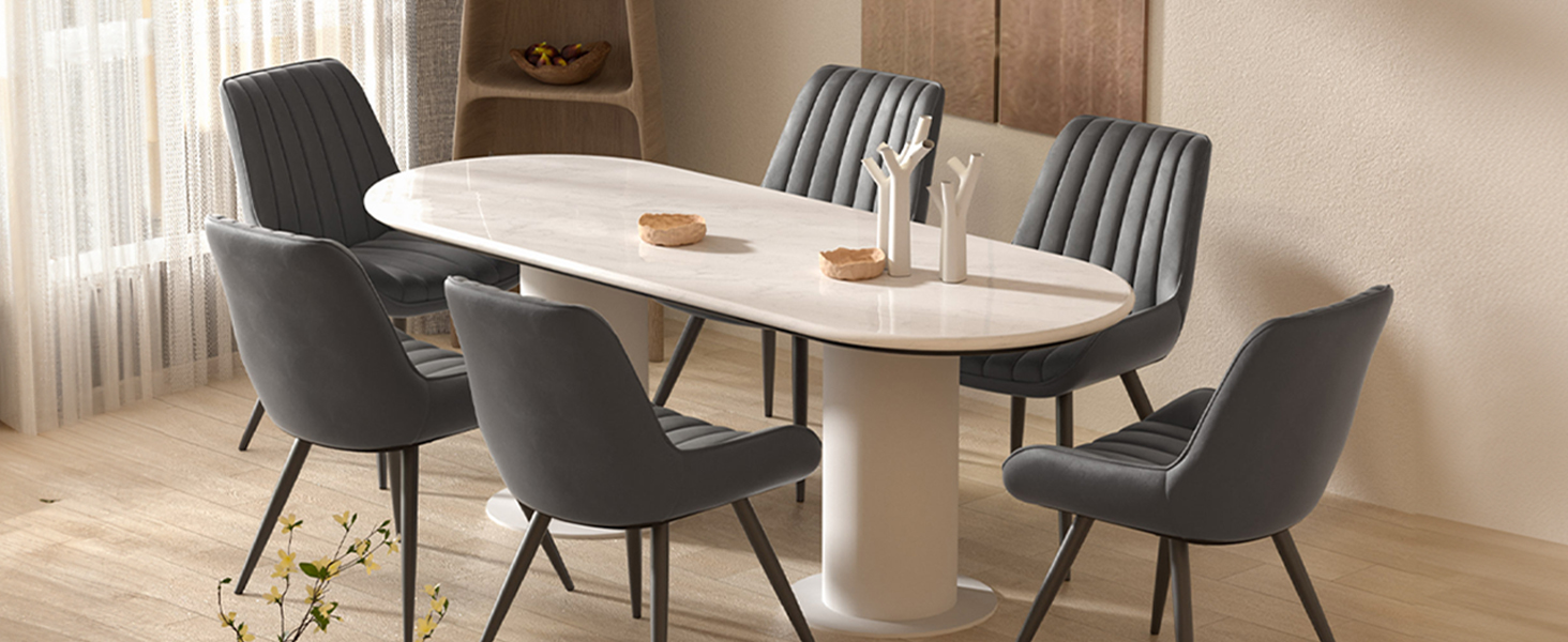 Набір обідніх стільців 2 шт. | М'які стільці з подушкою сидіння 10 см • Чорний стілець для обідньої зони • Стільці для кухні з підлокітниками • Сучасні крісла • Металеві ніжки • FU01043BL-2, Чорний