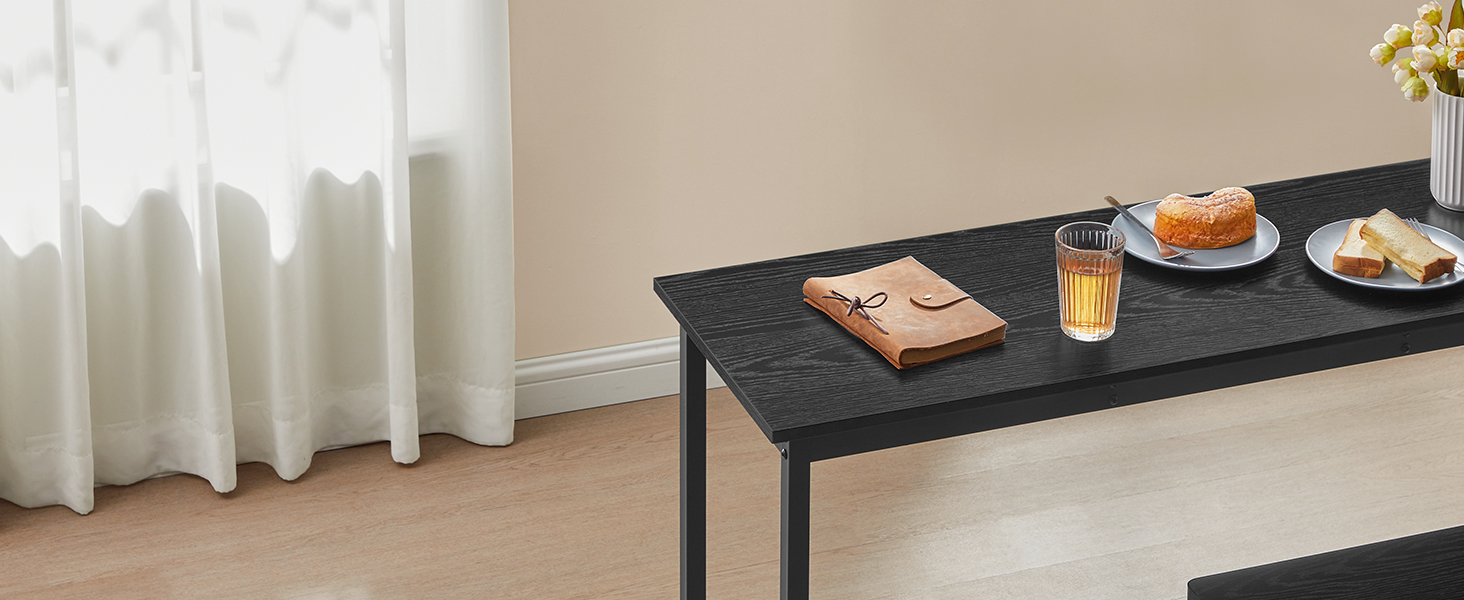 Барний стіл VASAGLE LBT010B56, 40 x 100 x 90 см, чорний, промисловий дизайн