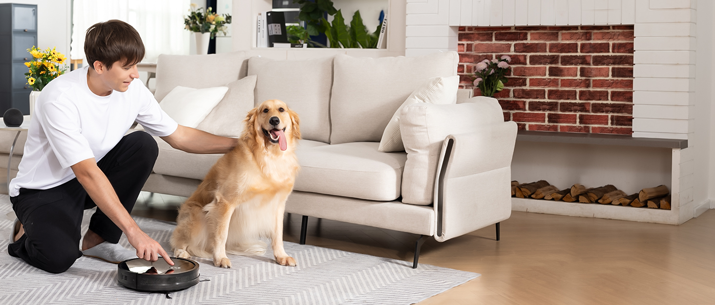 Робот-пилосос Vexilar W6 без функції миття, потужність 2800Pa, час роботи 140 хв, керування через додаток, голосове керування, безщітковий двигун, для шерсті тварин, килимів, твердих підлог