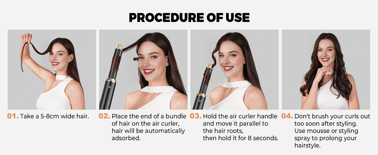 Airstyler 5 в 1: Фен-щітка, плойка, гаряче повітря для укладки волосся Schwarz/Gold