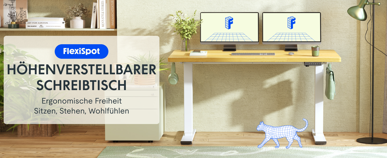 Регульований стіл FLEXISPOT 160x80 см з LED-дисплеєм та пам'яттю (Акорн, Білий)