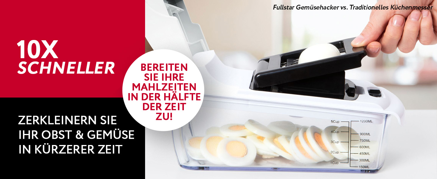 Набір для нарізки овочів та фруктів 9-в-1 (білий) - спіралізатор, шинкувальник, нарізчик