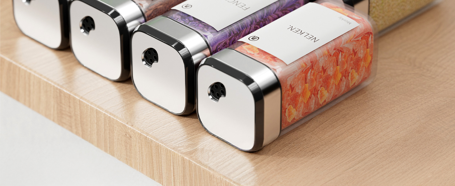 Набір скляних банок для спецій Miorkly 24 шт. з дозатором, 120 мл - органайзер для спецій