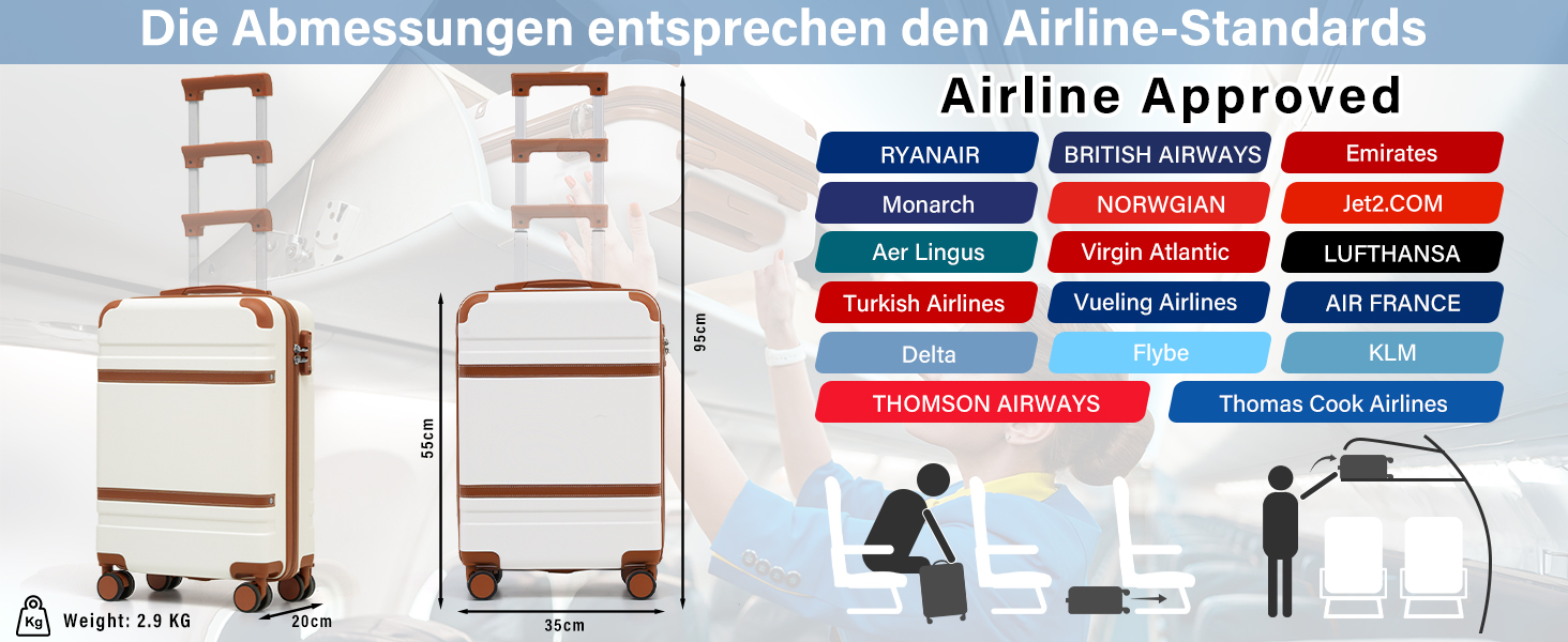 Комплект ручної поклажі COOLIFE валіза та рюкзак для Ryanair, замок TSA, темно-зелений