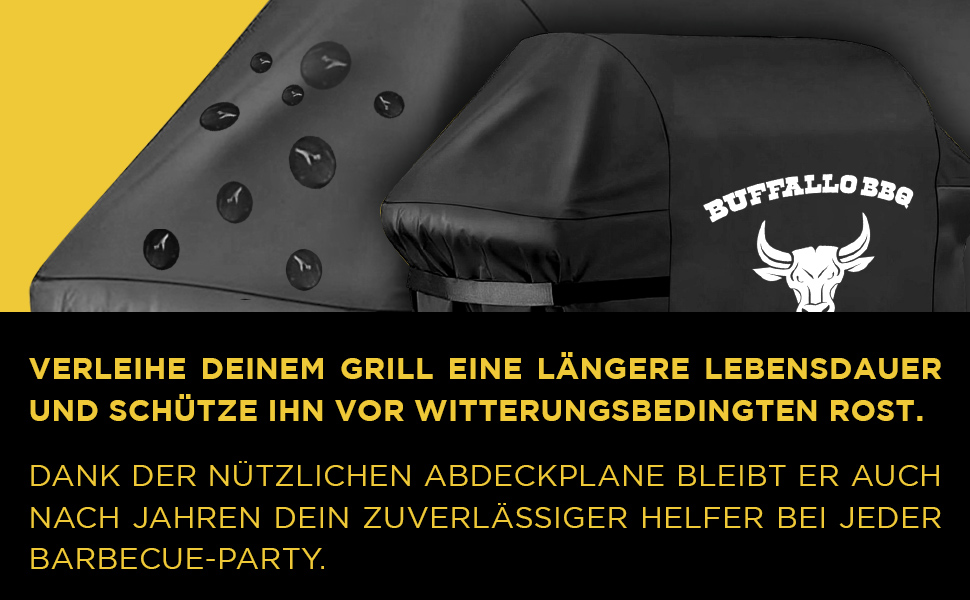 Чохол для гриля Buffalo BBQ, водонепроникний, універсальний, преміум-якість, зносостійкий оксфорд, для газових і круглих грилів