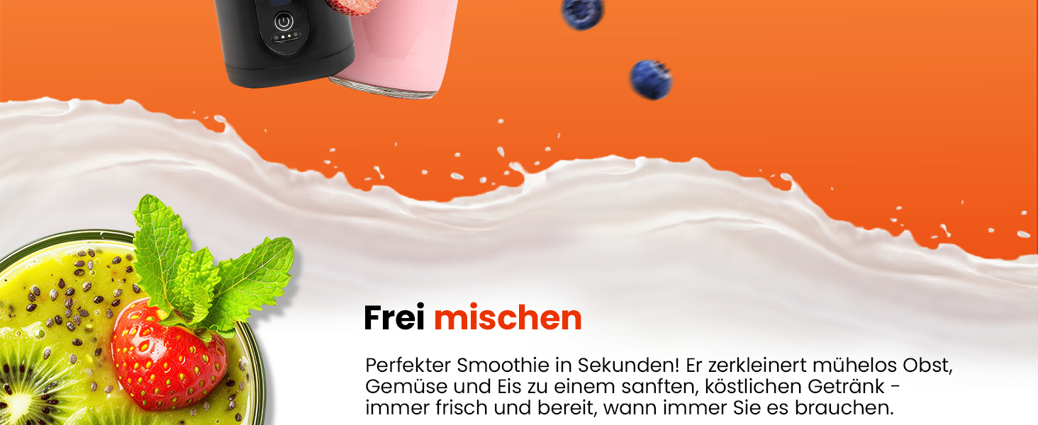 Блендер для смузі Philips Blend & Go 500W з пляшкою 600 мл, чорний - професійний блендер для коктейлів та протеїнових напоїв