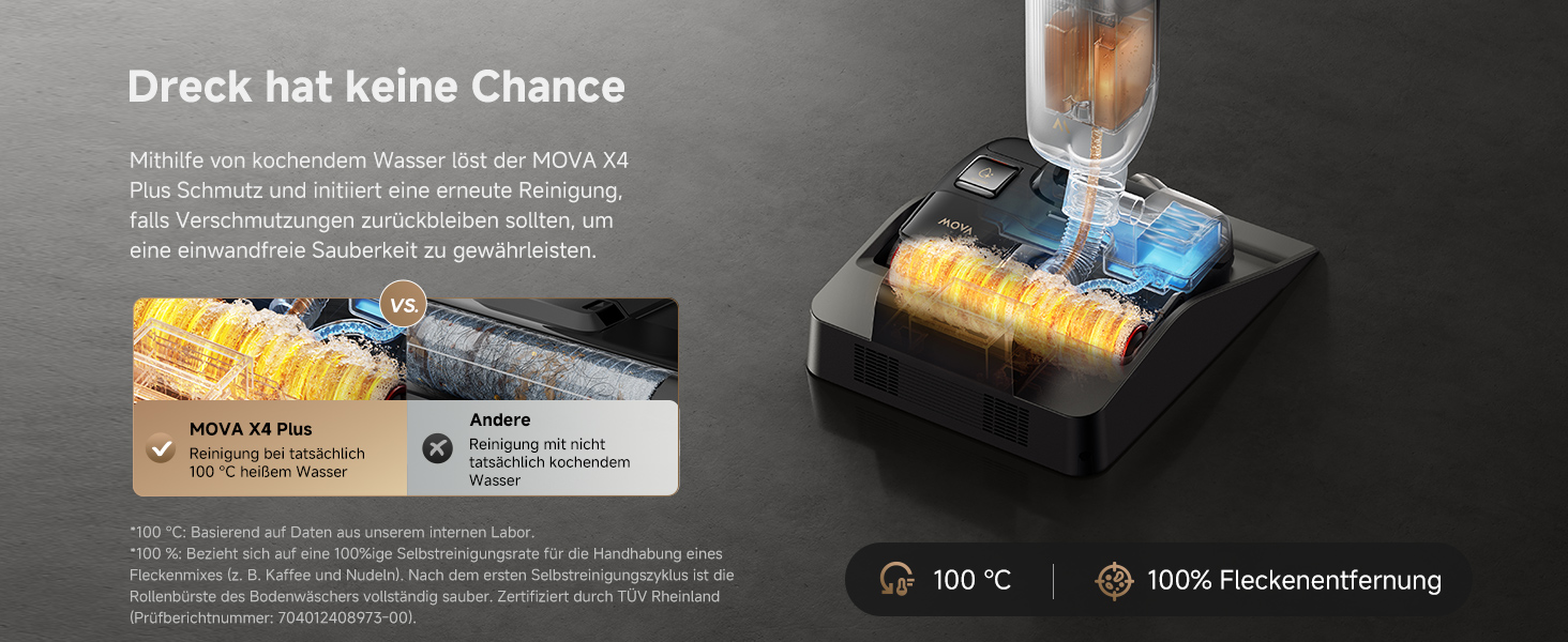 Mova M50 Ultra: Робот-пилосос 22000Pa з мийкою, гарячою щіткою (100°C) та сушінням (90°C, 5 хв) - Чорний