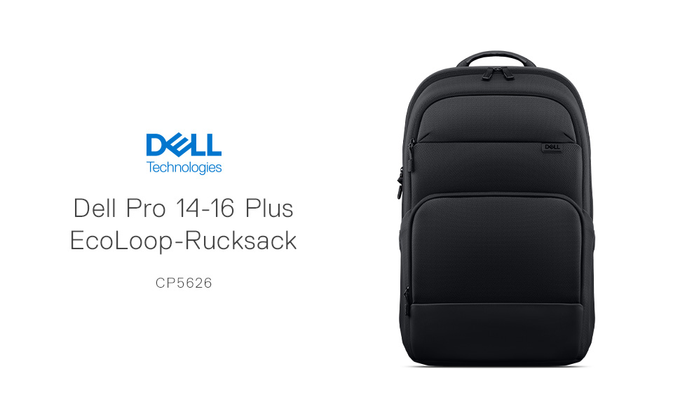 Рюкзак для ноутбука Dell EcoLoop Backpack CP5626, 23л, чорний, з перероблених матеріалів