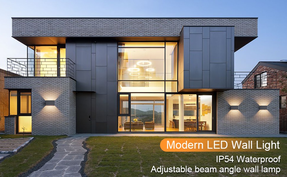 Стіна світильник Klighten вуличний LED 18W з лампою G9 (3000K, тепле біле світло), регульований кут нахилу, IP54, антрацит RAL 7016 для дому та саду