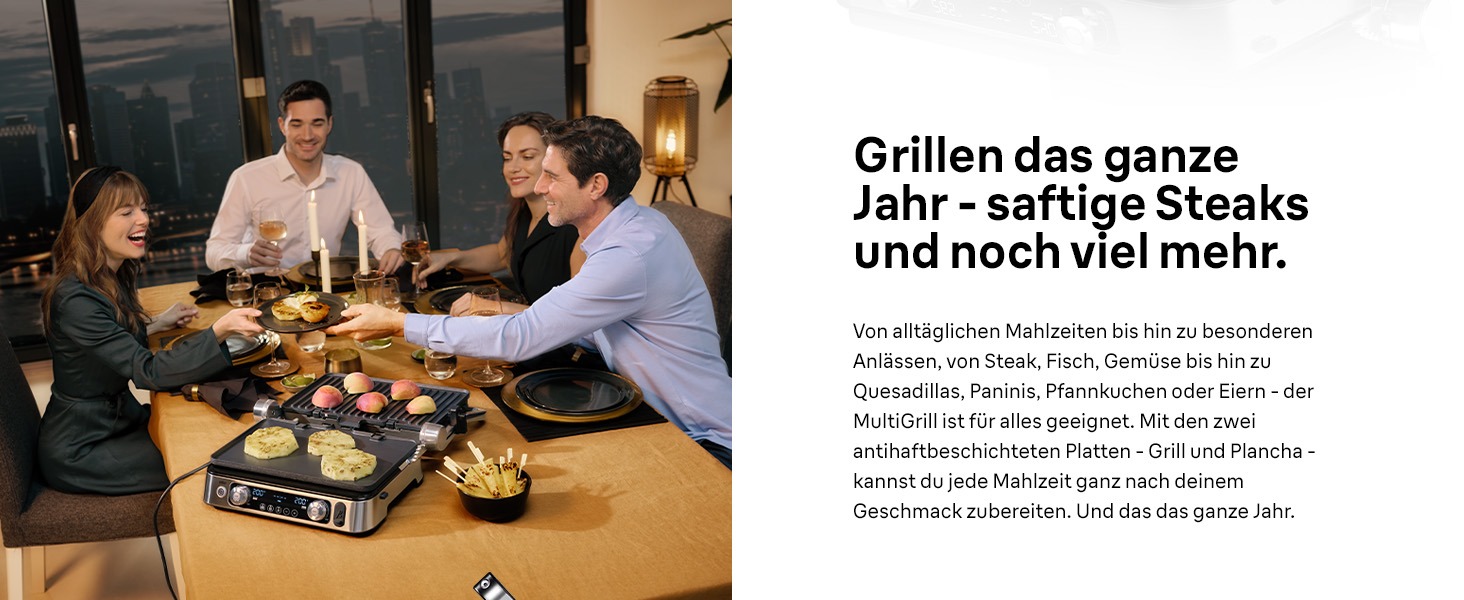 Контактний гриль Braun MultiGrill 9 Pro CG 9167 з 6 наборами панелей (гриль, плоскі, вафельні), термодатчиком та функцією Boost