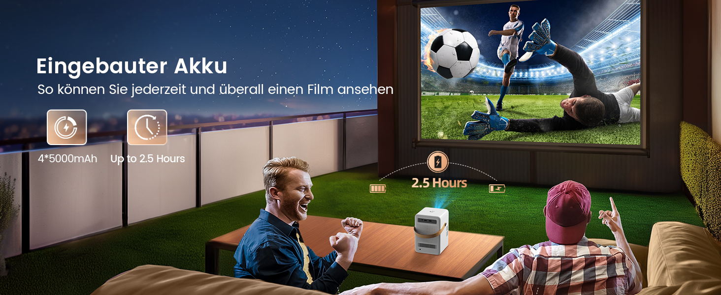 Проектор Toptro Mini Beamer: 1080P Full HD, Android TV, WiFi, Bluetooth, 300 ANSI, Зовнішній, Компактний, з Електричним Фокусом