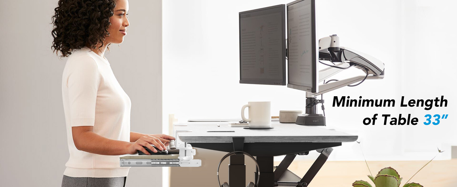 Висувна підставка для клавіатури під стіл з К-кріпленням, великого формату, стійка, ковзна, платформа для клавіатури 838 мм x 280 мм, висувна платформа, комп'ютерна шухляда для набору тексту (дуб)