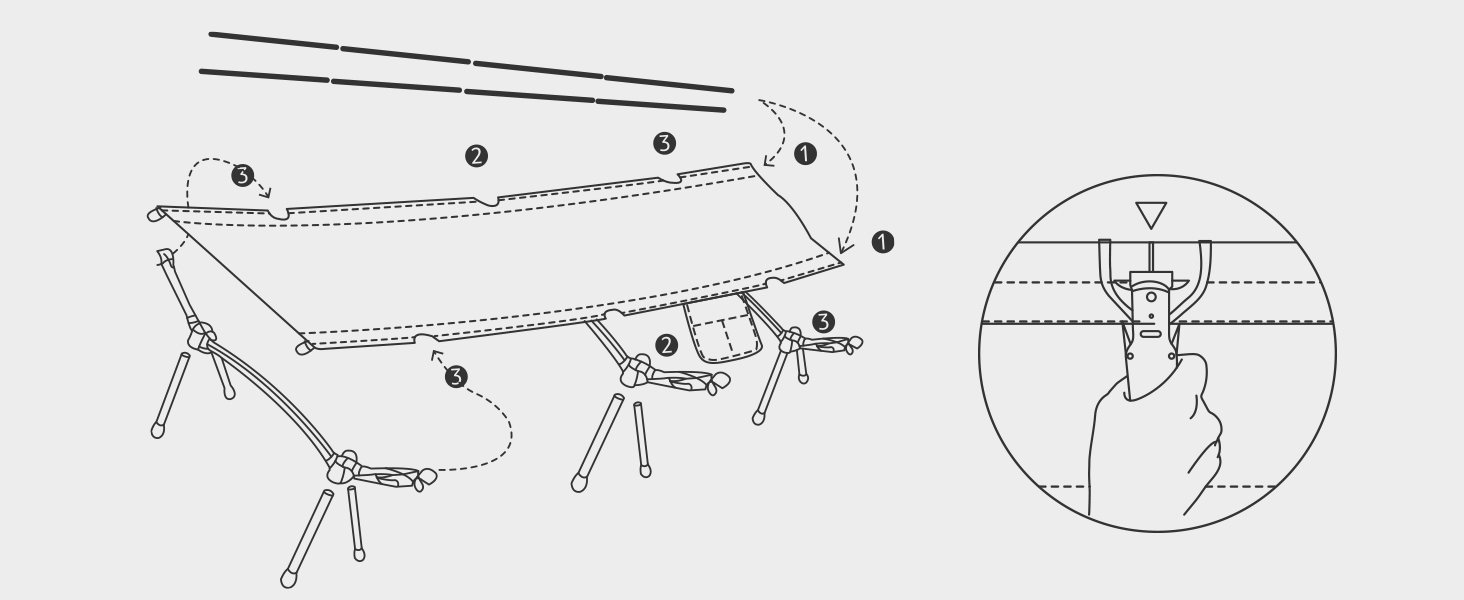 Польове ліжко Naturehike ультралегке складане, витримує до 150 кг, з регулюванням висоти, колір армійський зелений