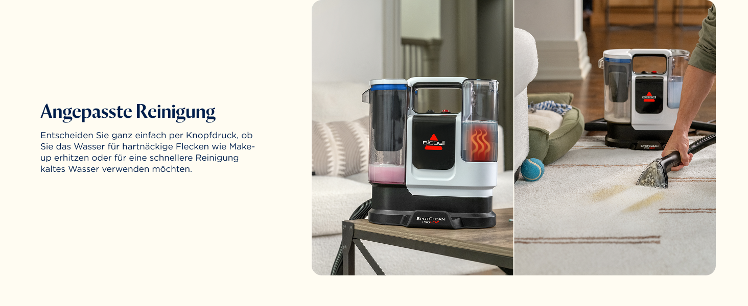 BISSELL SpotClean ProHeat Advanced - професійний мийник килимів та м'яких меблів, 1125W, з кабелем, 3924N