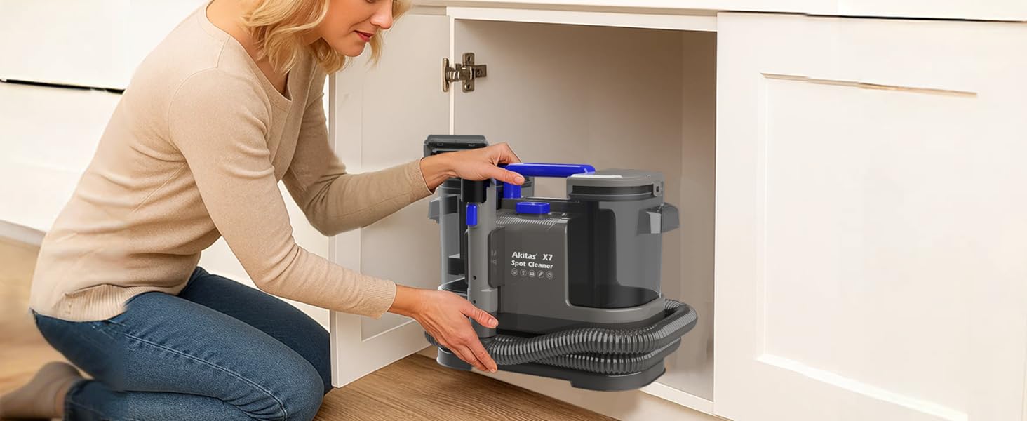 Пылесос для чищення килимів та м'яких меблів Akitas X7, 400W, сірий