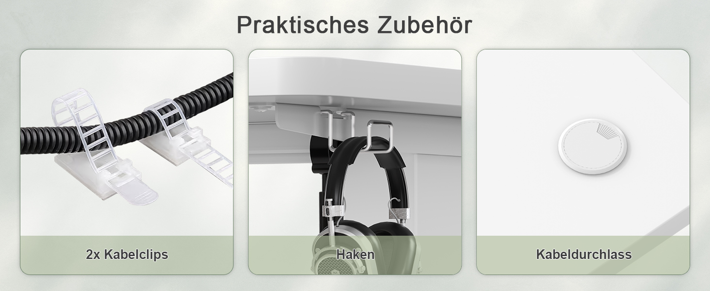 Електричний стіл JUMMICO 100x60 см з USB-зарядкою, білий - регульована висота, для офісу та дому
