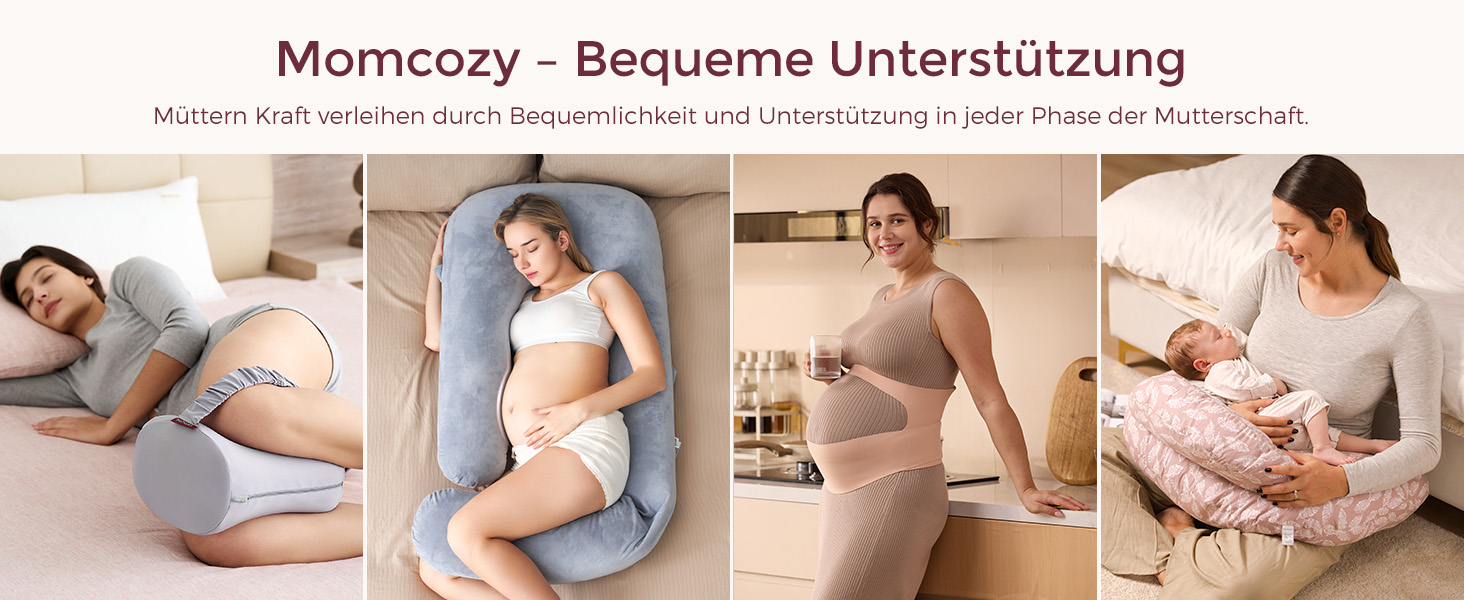Вагітний подушка Momcozy з кристального велюру - U-подібна подушка для вагітних, повного тіла, для тих, хто спить на боці (145 см) - знімає напругу з спини та стегон, сірий колір, U-подібна форма