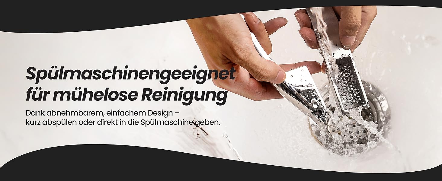 Прес для часнику та імбиру з нержавіючої сталі | Без очищення | Легко миється | 5 років гарантії | Для дрібного подрібнення