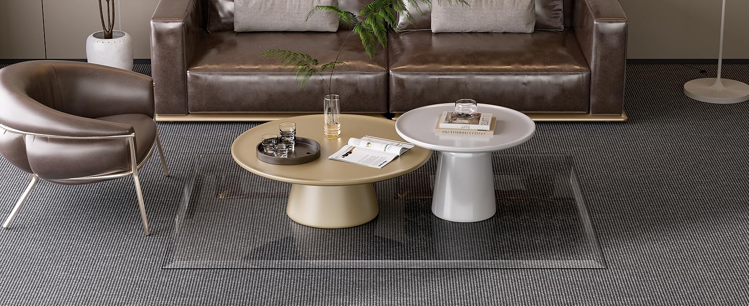 Захисна підкладка під офісний стілець з прозорого скла, 121 x 91 см, з заокругленими краями, для захисту підлоги, підходить для килимових та дерев'яних підлог