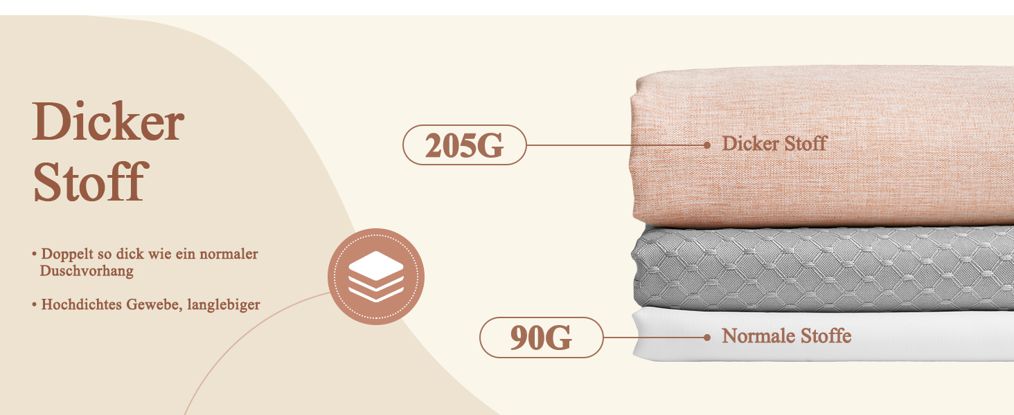 Шторка для душу EurCross з льону, текстурована, 180x220 см, текстиль, водонепроникна, з 12 колечками, рожева, для готелю, антигрибкова, миється