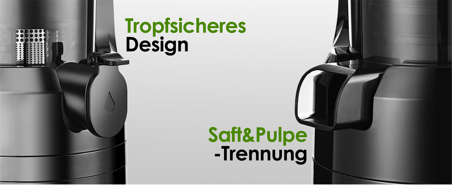 Фреш-прес Fretta: повільний соковичавник 1л, BPA-free Tritan, 200W, чорний