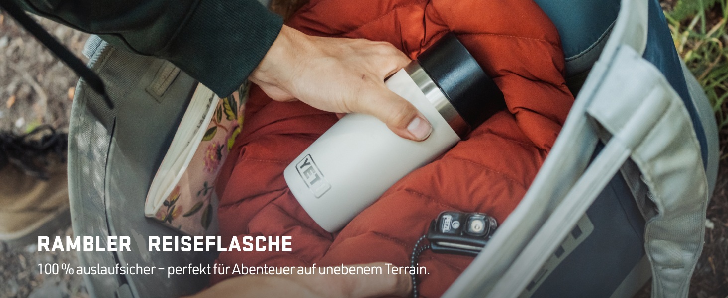Термокружка YETI Rambler 12 oz (355 мл), чорна, з кришкою Commuter, нержавіюча сталь