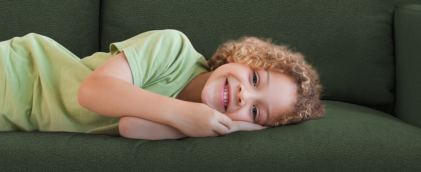 Диван 2-місний, компактний, 130 см, зелений. Зручний диван для підліткової кімнати, легко збирається без інструментів. Дивани з масиву дерева, компактні дивани для вітальні.