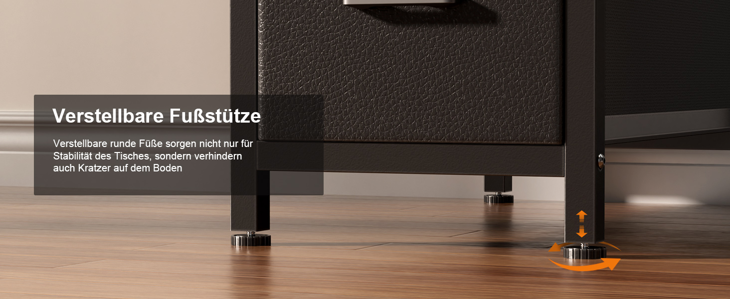 Комп'ютерний стіл з 8 висувними ящиками, 2 розетками, 2 USB-портами, LED-підсвічуванням та підставкою для монітора, 120 x 50 x 74 см (Чорний)