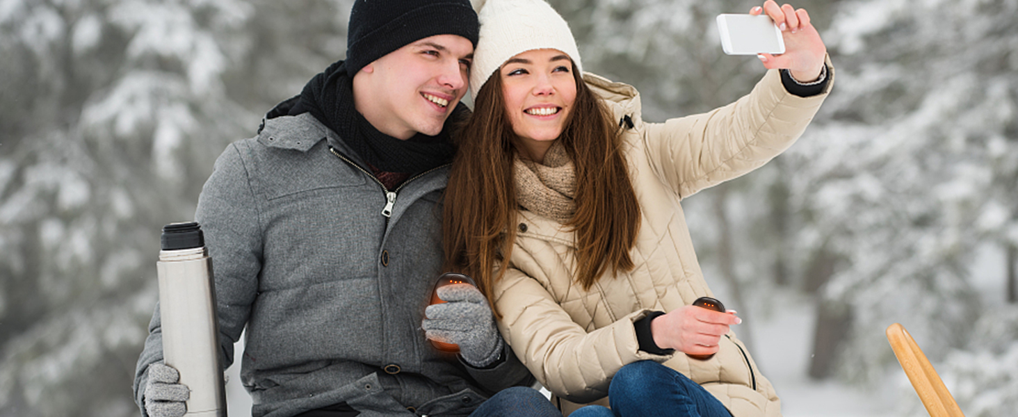 Електричні грілки для рук, 2 шт. - багаторазові, з 3 режимами нагріву, для дітей та дорослих, чорного кольору