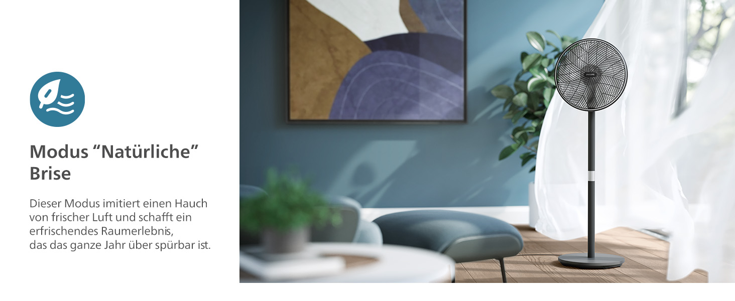 Вентилятор підлоговий Philips Series 5000 CX5535/11 з пультом, таймером, 3 швидкостями, 40 Вт, чорний