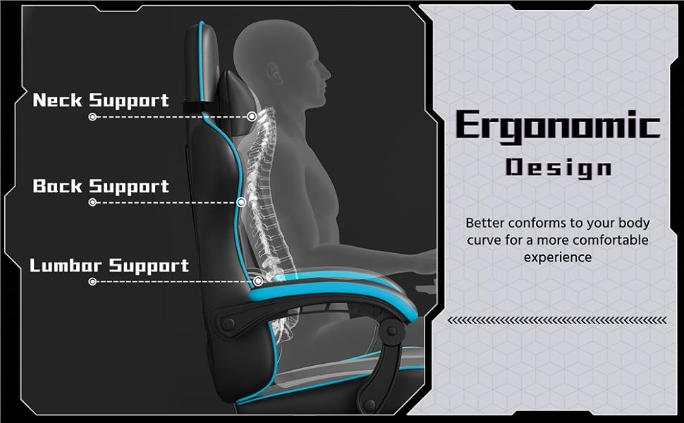 Ігровий крісло Yaheetech з масажем, регульованою спинкою 90-135°, з підніжкою. Білий (Чорний/Сірий)
