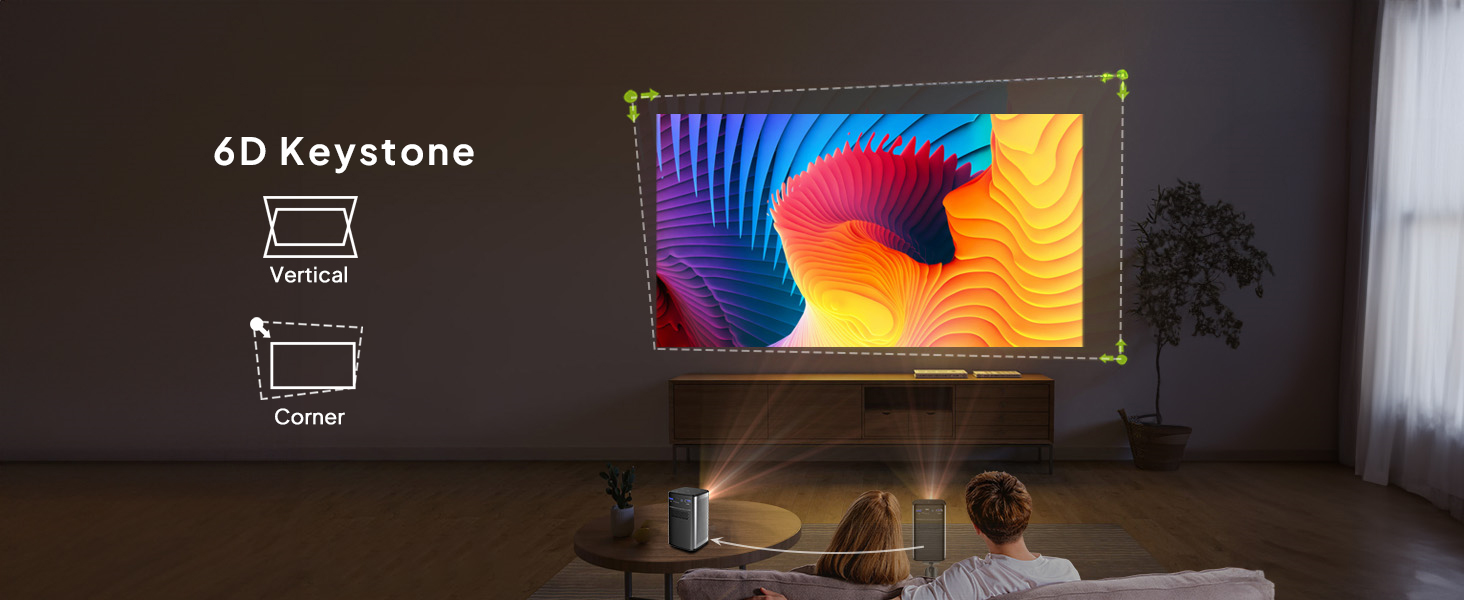 BYINTEK P70 Mini 3D проектор: портативний LED проектор з Wi-Fi, Android 9.0, підтримка 1080P/4K, акумулятор, сумка та штатив (сірий)