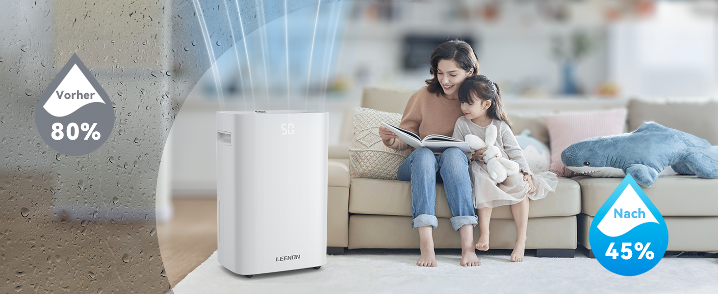 Електричний осушувач повітря з таймером, фільтром та блокуванням від дітей, 25L