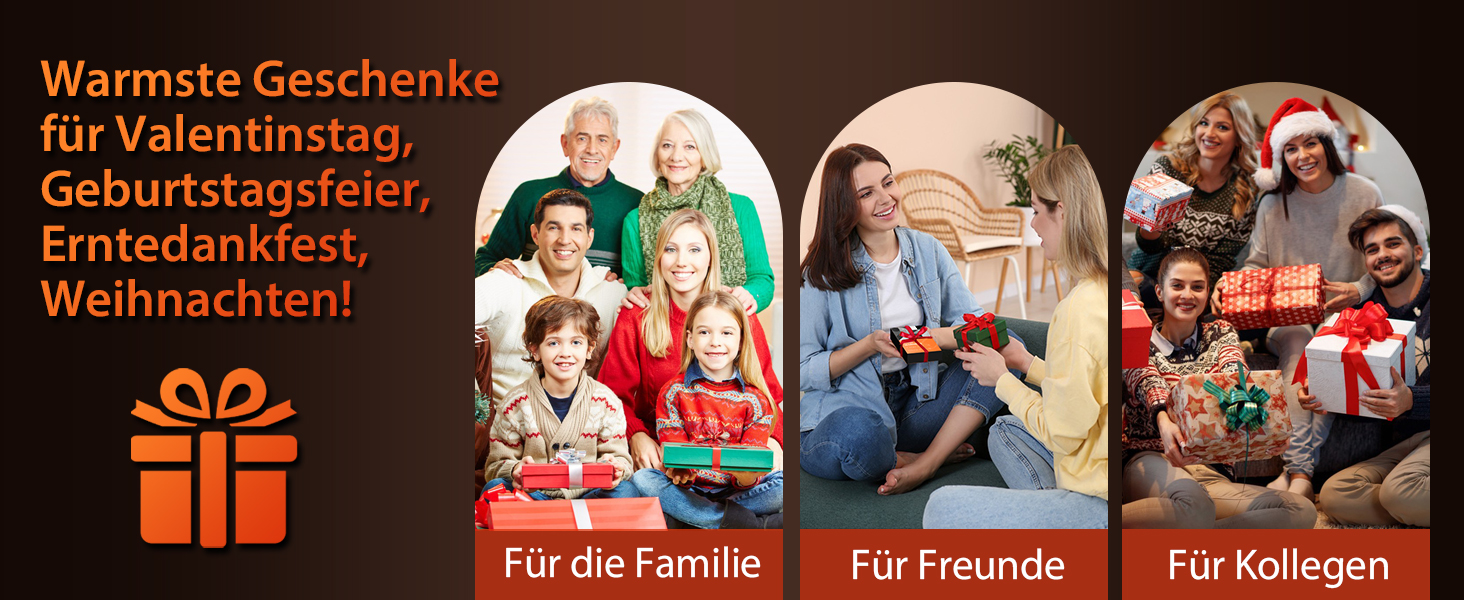 Електричні грілки для рук VTHW, набір 2 шт. - 20 годин тепла, USB, 3 температурні режими, для спорту та Raynaud's, помаранчевий