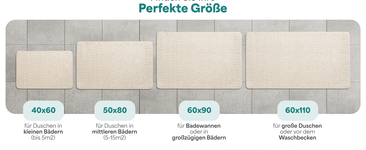 Килимок для ванної кімнати антрацитового кольору – нековзний, пральний, швидковисихаючий, 50x80 см